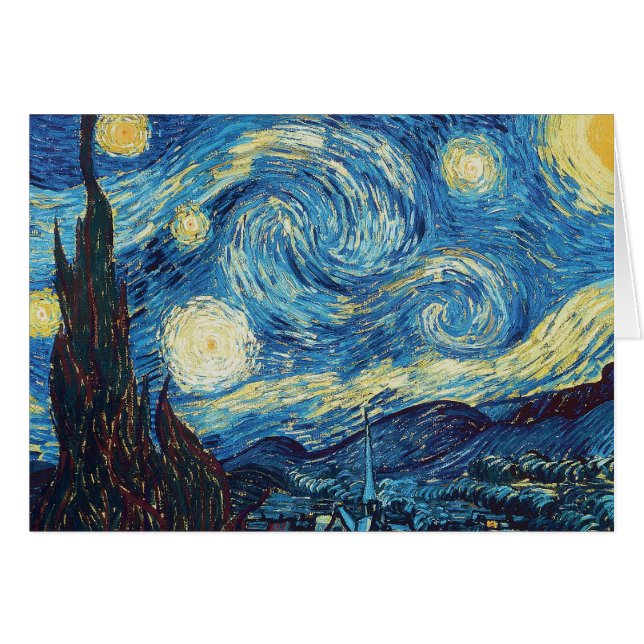 Cartão Van Gogh Starry Night Classism Arte (Frente Horizontal)