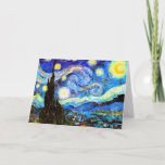 Cartão Van Gogh Starry Night Fine Art<br><div class="desc">Starry Night,  fine art by Vincent van Gogh.</div>