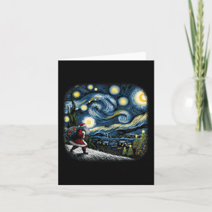 Cartão Van Gogh Starry Night Papais noeis Natal Snowy