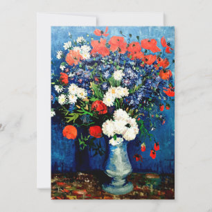 Cartão Van Gogh - Vase com Cornflower e Poppies