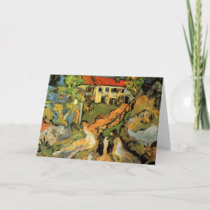 Cartão Van Gogh Village Street e Steps Auvers, números