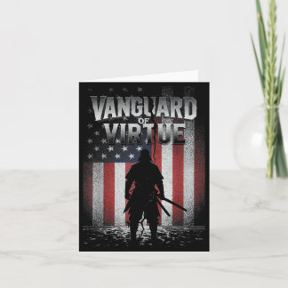 Cartão Vanguarda da Virtude Memorial da Bandeira American