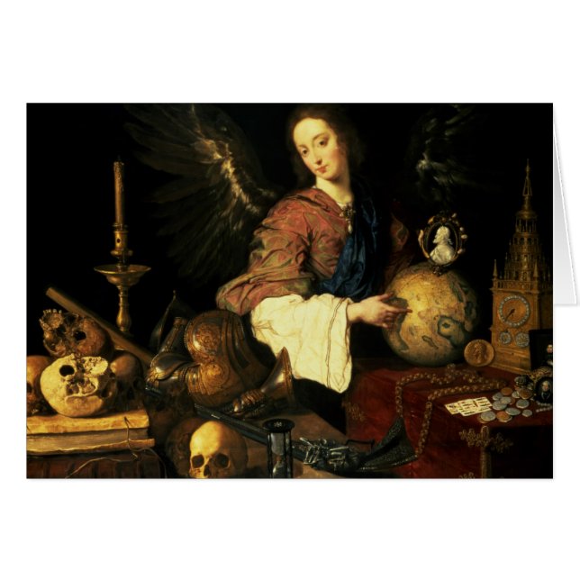 Cartão Vanitas, c.1634 (Frente Horizontal)