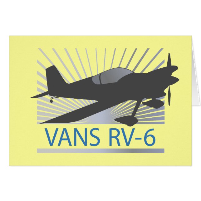Cartão Vans RV-6 (Frente Horizontal)