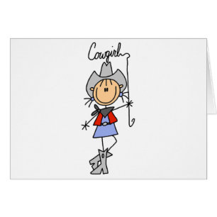 Cartão Vaqueira com camiseta e presentes do laço