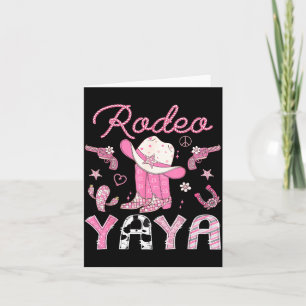 Cartão Vaqueira do Rodeio Yaya Aniversário de 1 ano Botas