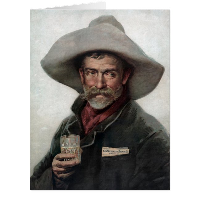 Cartão Vaqueiro espanhol Ranchero no Velho Salão Oeste (Frente)