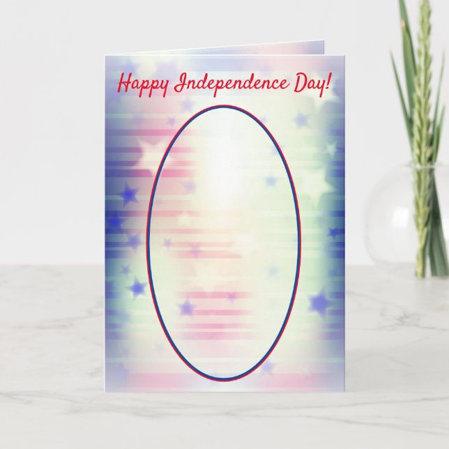 Cartão Vaqueiro Montado no Dia da Independência dos EUA c (Frente)