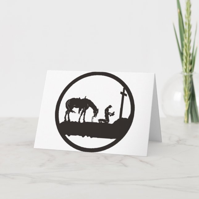 Cartão vaqueiro praying (Frente)