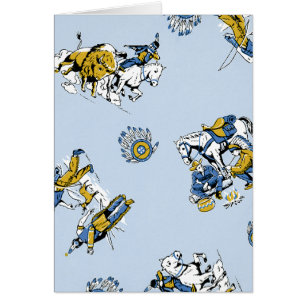 Cartão Vaqueiro retro e indianos