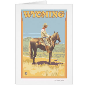 Cartão Vaqueiro (vista lateral) Wyoming