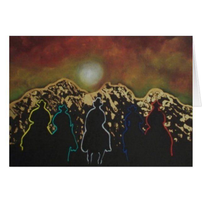 Cartão Vaqueiros da meia-noite (Frente horizontal)