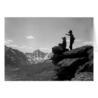 Cartão Vaqueiros no penhasco