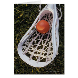Cartão Vara e bola do Lacrosse