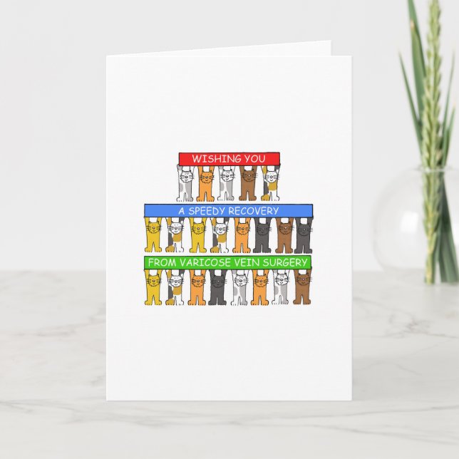 Cartão Varicose Vein Surgery Get Well Soon (Frente)