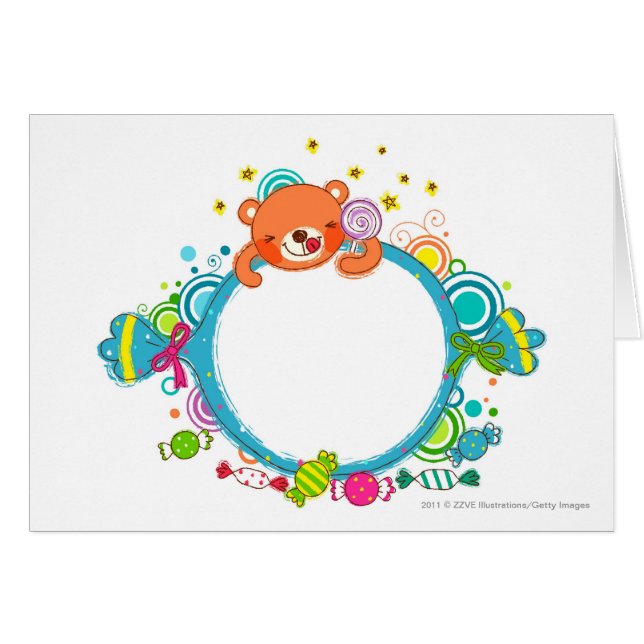 Cartão Variedade de doces (Frente Horizontal)