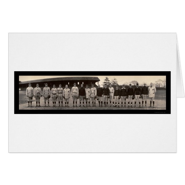 Cartão Varsity Baseball Yale Foto 1910 (Frente Horizontal)