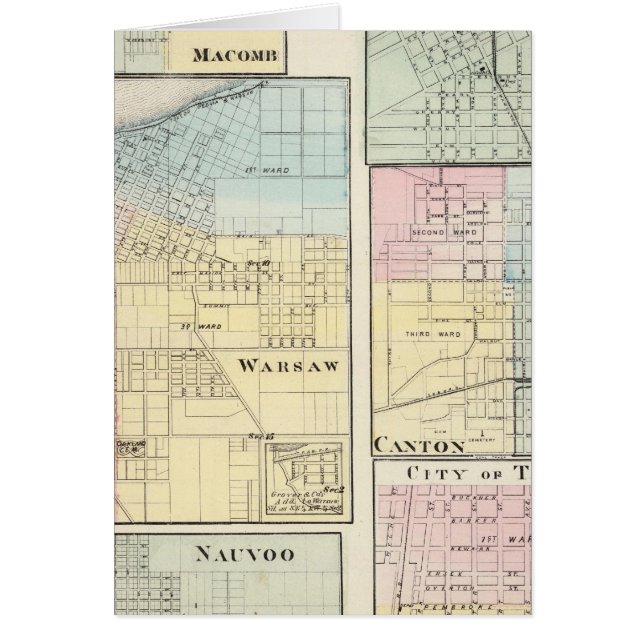 Cartão Varsóvia, Macomb, Marshall, Cantão (Frente)