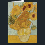 Cartão Vase com doze girassóis por Van Gogh<br><div class="desc">Vase de Van Gogh com Doze Girassóis</div>