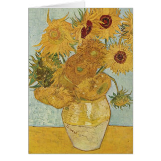 Cartão Vase com doze girassóis por Van Gogh