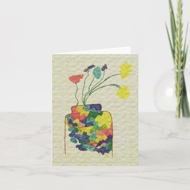 Cartão Vase com Flores - Notecard (Frente)