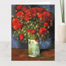 Cartão Vase com Poppies Vermelhos por Vincent Van Gogh