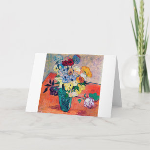 Cartão Vase com Rosas e Anêmonas, Van Gogh