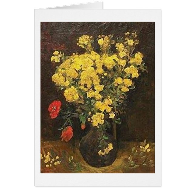 Cartão Vase com Viscaria, Van Gogh Fine Art (Frente)