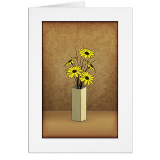Cartão Vase e Flores
