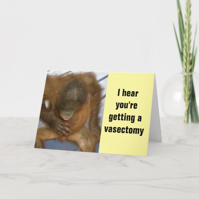 Cartão Vasectomy Keep Calm and Carry On (Frente)