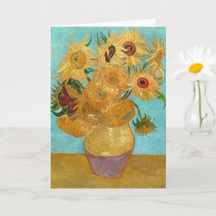 Cartão Vaso com Doze Girassóis Van Gogh