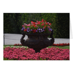 Cartão vaso com flores