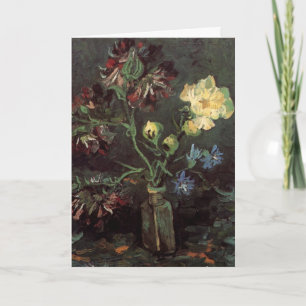 Cartão Vaso com Myosotis e Peónias por Vincent van Gogh