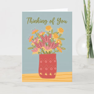 Cartão Vaso de Flores Pensando em Você
