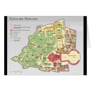 Cartão Vaticano do diagrama Mappa della Città del Vatican