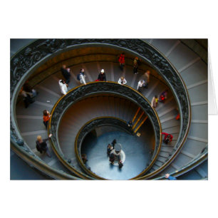 Cartão vaticano escada circular