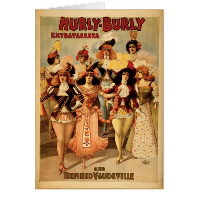 Cartão Vaudeville - Hurly Burly Extravaganza, 1899, (Frente)