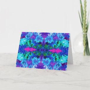 Cartão Vazio Azul abstrato (Versão 2) Personalizável