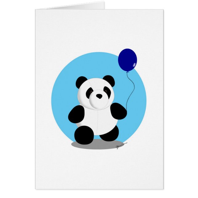 Cartão vazio - azul da panda (Frente)