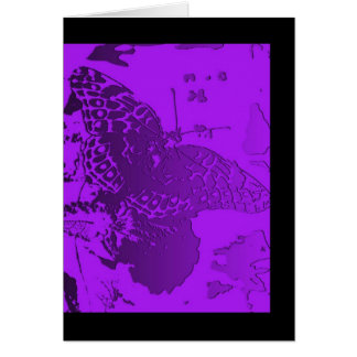 Cartão Vazio - borboleta no roxo