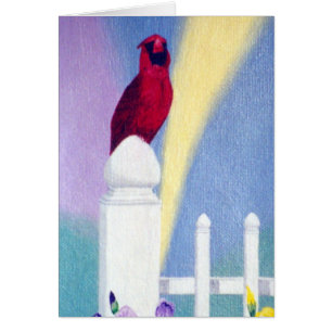 Cartão vazio cardinal do primavera