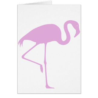 Cartão Vazio cor-de-rosa fabuloso do costume do flamingo
