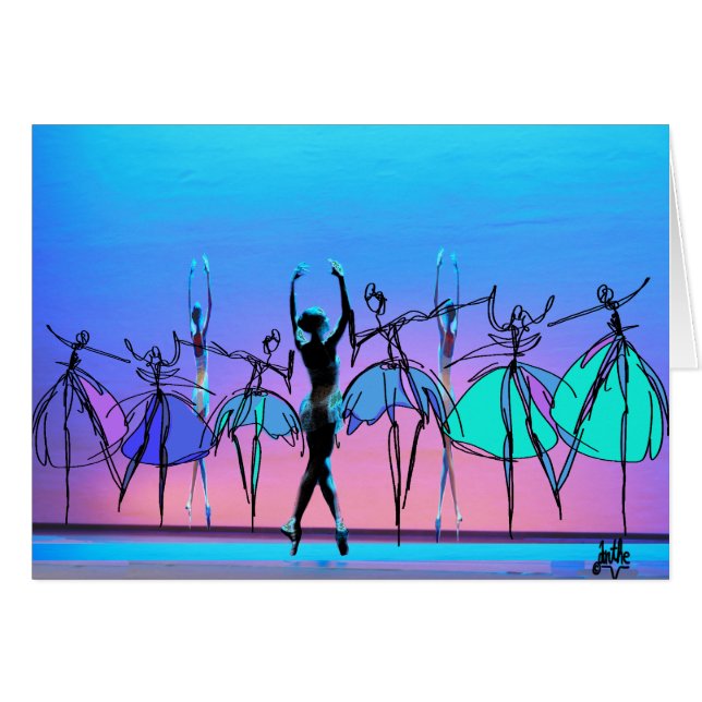 Cartão vazio da bailarina (Frente Horizontal)
