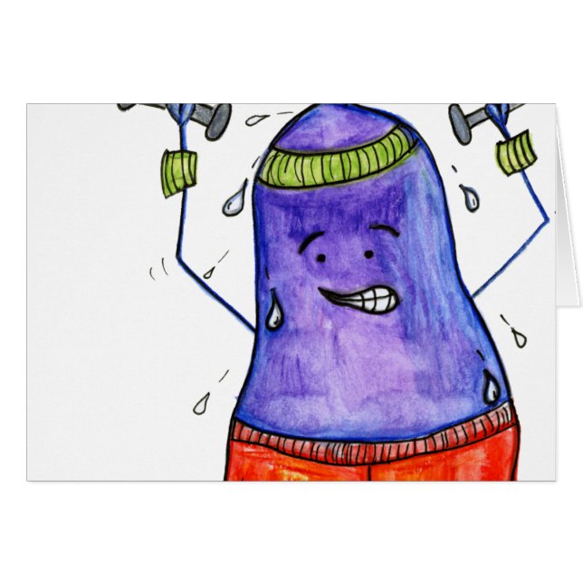 Cartão vazio da beringela do exercício do anos 80 (Frente Horizontal)