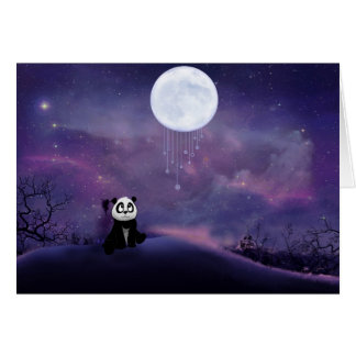 Cartão vazio da lua da panda