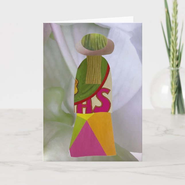 Cartão Vazio da Mama Shana de Colagem Única da Terra (Frente)