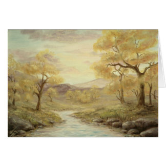 Cartão vazio da paisagem do outono