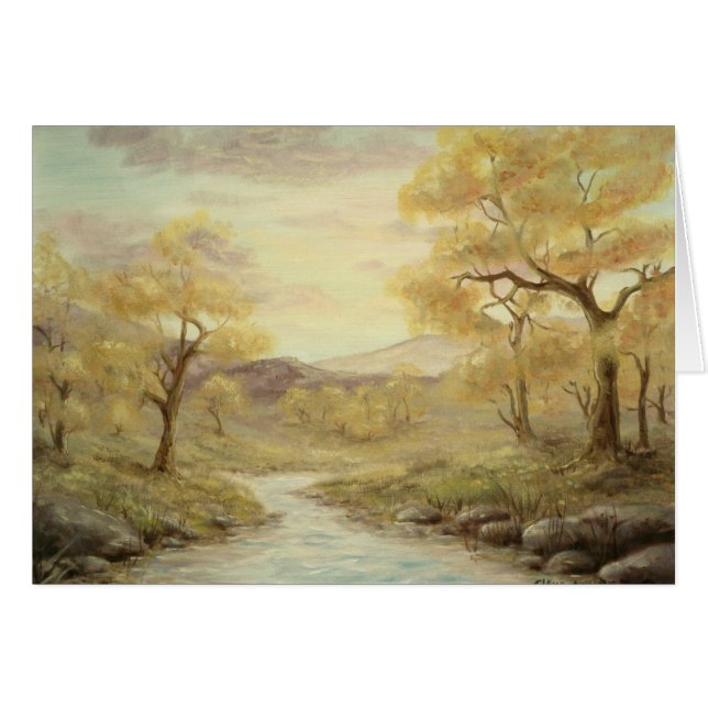 Cartão vazio da paisagem do outono (Frente Horizontal)