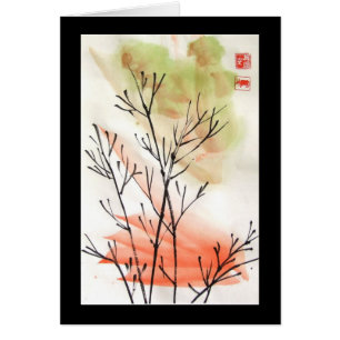 Cartão vazio de bambu novo