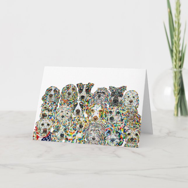 Cartão vazio de Cães Artísticos (Frente)